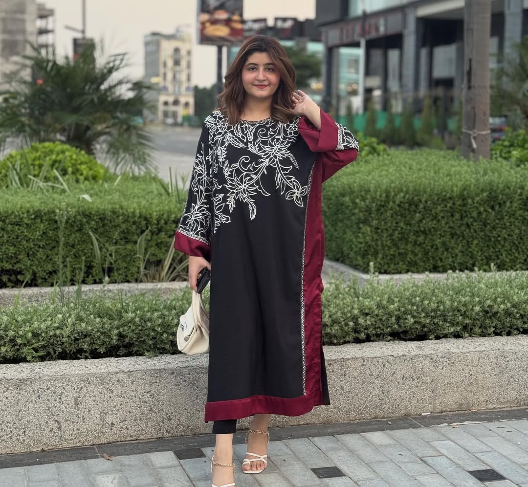 BLACK KAFTAAN CORD SET